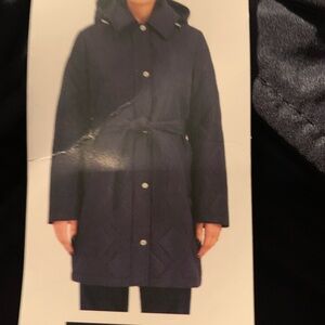 New Jones New York Women's Quilted Puffer Coat - Navy. Large